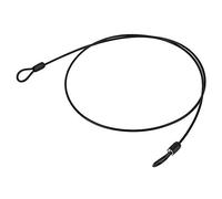 Ultra-sottile Fune metallica 1M - Doppia Teste Filo bicicletta in Acciaio Inox Cavo durevole per Sicurezza di Scooter Lock / Bagagli Blocco (nero)