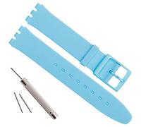 Ultra-sottile ricambio 16 mm impermeabile in silicone orologio da polso Watch Band (16 mm, Light Blue)