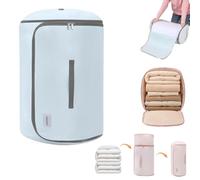 Ultra Space Saving Roll up Self Compression Organizer, Self Compression Storage Bags, Large Capacity Space Saving for Storage Comforter Blanke (Blue,XL)