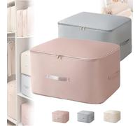 Ultra Space Saving Self Compression Organizer, 2024 New Heavy Duty Moving Bags, Compression Duvet Storage Bag Large Capacity (Gray Pink)