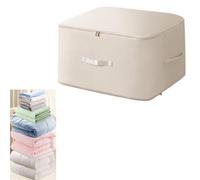 Ultra Space Saving Self Compression Organizer, 2024 New Moving Bags Heavy Duty Extra Large, Bedroom Clothes Storage Bags with Zipper, Storage Tote for Space Saving, Clothes Organizer (Beige,Large)