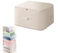 Ultra Space Saving Self Compression Organizer, 2024 New Moving Bags Heavy Duty Extra Large, Bedroom Clothes Storage Bags with Zipper, Storage Tote for Space Saving, Clothes Organizer (Beige,X-Large)