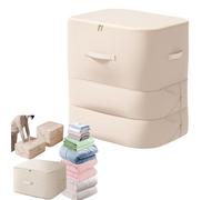 Ultra Space Saving Self Compression Organizer, Comforter Blanket Storage Bag, Compression Bags for Storage, Space Bags for Comforters and Blankets (Beige,54 * 42 * 60CM)