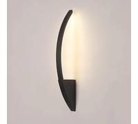 Ultra-Thin Curved Wall Lamp Linear Metal Wall Light with Acrylic Shade, Modern Led Wall Sconce for Bedroom Bedside Living Room Entryway Hallway Stairs Hall Restaurant Wall Mounted Lamp (Color :/K/40Cm