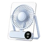 Ultra-Thin Desk Fan - 100-Speed Portable Air Cooler | Handheld & Wall Mount