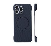 Ultra-Thin Frameless Carbon Fiber Phone Case for iPhone, Magnetic Charging Compatible, Slim Minimalist Lightweight Matte Hard for iPhone Series Cover Case... (for iPhone 16Promax,Black)