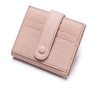 Ultra-thin Genuine Leather Female Wallets Multifunction Small Soft Cowhide Coin Purse Card Holder Money Bag for Women(Light Pink)