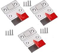 Ultra-Thin Invisible Magnetic Door Stoppers, Stainless Steel Adhesive Drawer Magnets Door Catch, Punch-Free Magnetic Door Closer, Magnetic Door Stop for Cabinet Cupboard