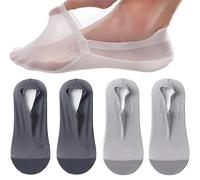 Ultra Thin Liner Socks Non Slip Combed Cotton No Show Socks, Summer Breathable Sock for Women Men (E)