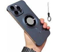 Ultra-Thin Sleek Profile Phone Case for iphone 16 Pro Max Case, Frameless Magnetic Adsorption Bare Phone Sensation Case for iPhone 16/15/14/13/12 (Dark Blue,12Promax)