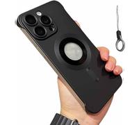 Ultra-Thin Sleek Profile Phone Case for iphone 16 Pro Max Case, Frameless Magnetic Adsorption Bare Phone Sensation Case for iPhone 16/15/14/13/12 (Black,16Promax)