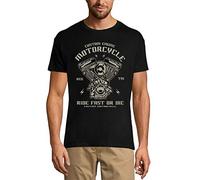 Ultrabasic Uomo Maglietta Moto con Motore Personalizzato - Guidare Velocemente O Morire - Custom Engine Motorcycle - Ride Fast Or Die - T-Shirt Stampa Grafica Divertente Vintage Idea Regalo Origi
