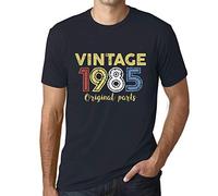 Ultrabasic Uomo Maglietta Original Parts 1985 39 Anni Idea Regalo 39° Compleanno T-Shirt Anniversario Stampa Grafica Vintage Anno 1985 novità Marine XL