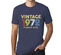 Ultrabasic Uomo Maglietta Originalteile 1972 - Original Parts 1972 - 52 Anni Idea Regalo 52° Compleanno T-Shirt Anniversario Stampa Grafica Vintage Anno 1972 novità Denim XL