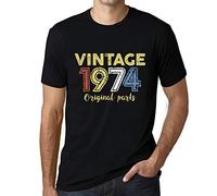Ultrabasic Uomo Maglietta Piezas Originales 1974 - Original Parts 1974 - 50 Anni Idea Regalo 50° Compleanno T-Shirt Anniversario Stampa Grafica Vintage Anno 1974 novità Nero Profondo XXL