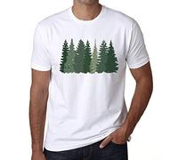 Ultrabasic - Uomo Maglietta Tee Shirt Alberi della Foresta