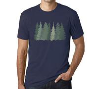Ultrabasic - Uomo Maglietta Tee Shirt Alberi della Foresta