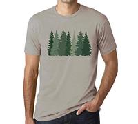 Ultrabasic - Uomo Maglietta Tee Shirt Alberi della Foresta