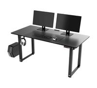Ultradesk Uplift V2 Desk per Giocatori Tavolo da Gioco con Struttura in Acciaio, Spazio per Tre Monitor, Regolazione Elettrica dell'Altezza, Spazio per le Gambe e Altro Ancora, 160 x 75 cm, Nero