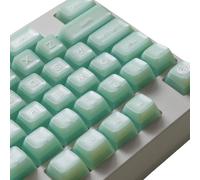 ULTRAEQUIP - Copritasti in giada, 160 tasti, doppio scatto, profilo RSA PBT, set di copritasti personalizzati con barra spaziatrice Split/7U per tastiera meccanica Alice ISO ANSI/61/64/84/87/100/104