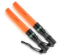 ULTRAFIRE Torcia a LED con controllo del traffico da 250 lumen, 3 modalità con modalità lampeggiante rossa, bacchetta stradale per dirigere auto, aeroporto, vigili del fuoco, emergenza, UF-303