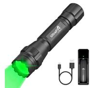 UltraFire Torcia LED a luce verde, 525-530 nm, luce verde ad alta purezza, 150 metri, torcia da caccia per visione notturna, pesca, osservazione, T1 Ultra-G
