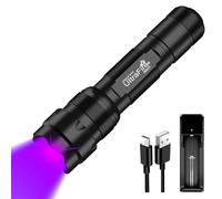 UltraFire Torcia UV 395nm LED a Luce Nera, Luce UV Regolabile a Fuoco, Piccola Torcia Ultravioletta LED per Indurimento Resine, Rilevamento di Fluorescenza, Macchie di Urina di Animali Domestici