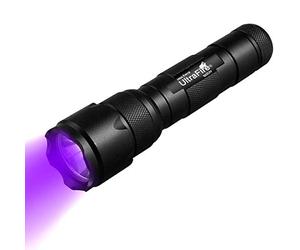 ULTRAFIRE Torcia UV a luce nera, Super Power UV 395-405 nm LED WF-502B, torcia nera per rilevatore di perdite, macchie di urina di animali domestici, cimici dei letti (non incluse batterie)