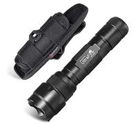 UltraFire WF-502B LED Torcia e Fondina Torcia Elettrica Set, 1000 Lumen 1 Mode Torcia Tattica e Supporto Torcia con Clip Girevole a 360 Gradi