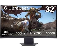 UltraGear 32GS60QX-B (80 cm (31.5 Zoll), schwarz, WQHD, VA, Curved, AMD Free-Sync, 180Hz Panel)