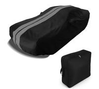 Ultraguard Plus - Copriauto per interni ed esterni, impermeabile, 300 denari, su misura per Dodge Challenger SXT, GT, R/T, Scat Pack, Hellcat Redeye e Widebody (nero con strisce grigie)