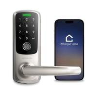ULTRALOQ Latch 5 Smart Lock - Serratura intelligente WiFi integrata con impronte digitali - Serratura biometrica senza chiave con app - Serratura per maniglia della porta digitale - Serrature