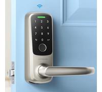 ULTRALOQ Latch 5 Smart Lock - Serratura intelligente WiFi integrata con impronte digitali - Serratura biometrica senza chiave con app - Serratura per maniglia della porta digitale - Serrature