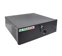 UltraPoE DVR Lock-Box, Heavy Duty 16 Gauge con ventola AC 45,7 x 45,7 x 12,7 cm NVR Box con serratura, scatola di sicurezza serratura di sicurezza, montaggio a parete o pavimento