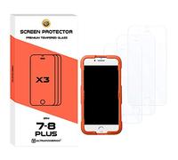 ultrapower100 NSP-7P-8P-X3, Pellicola Vetro Temperato Compatibile con iPhone 7 Plus, 8 Plus Protezione Schermo Display Trasparente Pacco da 3 Pezzi Ultra Resistente