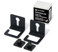 ULTRARM Moodular MSA-CO - Organizer per cavi aggiuntivi, confezione da 2, solo accessori, richiede supporto per monitor in legno Moodular, guide scorrevoli per l'uso), colore: nero