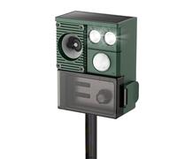 Ultraschall-Tiervertreiber - Solarbetriebener - Schädlingsvertreiber Mit PIR-Sensor LED-Licht | 2000-mAh-Akku, IPX4 Wasserdicht Für Garten, Feld Hof | Vertreibt Hirsche, Katzen, Wasch