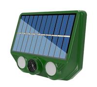 Ultrasonic Animal Repeller - Solar 9,4 x 7,4 x 3 cm | 20-36,5 kHz Outdoor with Two Lighting Mode | Solar and USB Powered Repeller for Garden, Farm, Yard, Dogs, Gatti, Birds, Deer