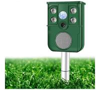 Ultrasonic Cat Repeller, Solar Battery Powered Fox Deterrent Repeller, Rechargeable Outdoor Waterproof Dog Repeller with Motion Sensor for Garden