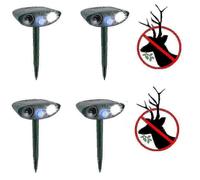 Ultrasonic Deer Repeller - 4 Pack - Solar Powered - Get Rid of Deer in 48 Hours