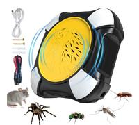 Ultrasonic Fly Repeller, Indoor Gnat Control, Ultrasonic Spider Repeller, Dustproof Full Coverage Plug-in Mice For Restaurant Basement Kitchen RV Attic Hotel Living Room Bedroom Garage