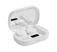 Ultrasonic Lens Cleaner Machine, Soft Interaction Care Device, 3.86x2.6x3.54 pollici Ricaricabile Intelligent Cleaning Case, 5 modalità, Soluzione Soak Station, for Adults, Family