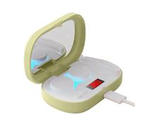 Ultrasonic Lens Cleaner, Soft Len Daily Care Device, 3.86x2.6in Cleaning Modalità Macchina, Ricaricabile Portatile Cleaning, Intelligent Soak Case for Adults, Family, Friends