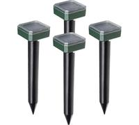 Ultrasonic mole repellent Solar-powered mole repellent for outdoor gardens Waterproof Mole snake repellent Mouse Gophers (pack of 4)