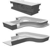 Ultrasonic Sensor Housing with Servo Motor and LED Strip Integration Kit