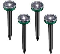 Ultrasonic Solar Mole Repeller 4-Pack, Ultrasonic Cat Repeller, Solar Mouse Repeller