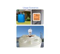 Ultrasonic Water Tank Liquid Depth Level Meter with Temperature Sensor, Display, and Alarm Water Tank Level Meter