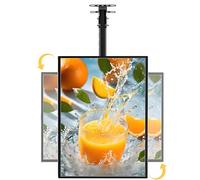Ultrasottile LED Light Box Backlit Menu Board Slim Display Verticale Illuminato Supporto Poster 50 × 100 cm per Pubblicità Decorazione Mostra Segnaletica Vetrina