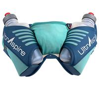 UltrAspire Speedgoat 3.0 Marsupio - 2 x UltraFlask 550 Hybrid Bottle incluse - Marsupio a lunga distanza firmato Karl Meltzer, Blu marino laguna, Universal (28"- 40")