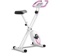 Ultrasport F-Bike Cyclette da Casa Pieghevole I Cyclette Pieghevole da Casa fino a 130 KG con Sella Extra Confortevole e LCD Display, Cyclette da Camera (Rosa)